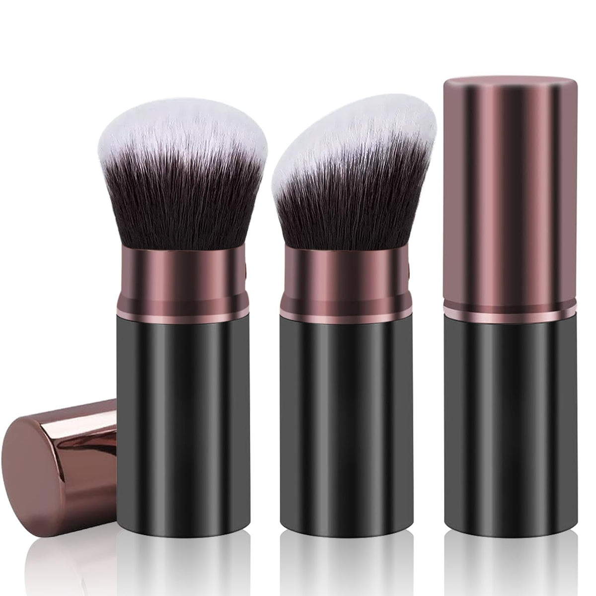 Keriloo retractable airbrush kabuki brush for smooth, even foundation application on the go.