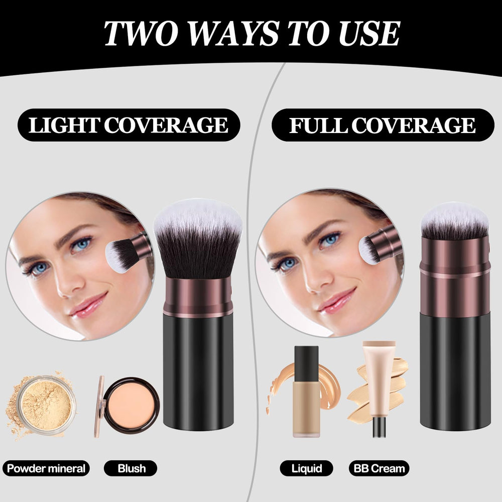 Keriloo soft synthetic bristles offer gentle blending for liquids and powders.