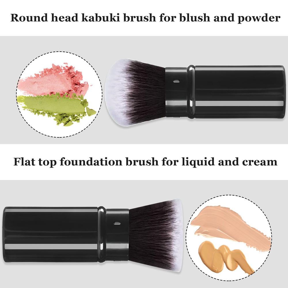 Two-pack Keriloo kabuki brushes ideal for liquid foundation and creams.