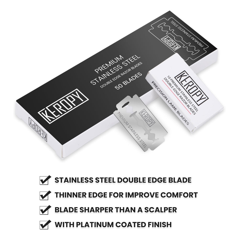 Keropy blades individually wrapped for hygienic travel use