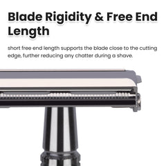 Keropy metal safety razor handle with ergonomic grip for comfortable daily use