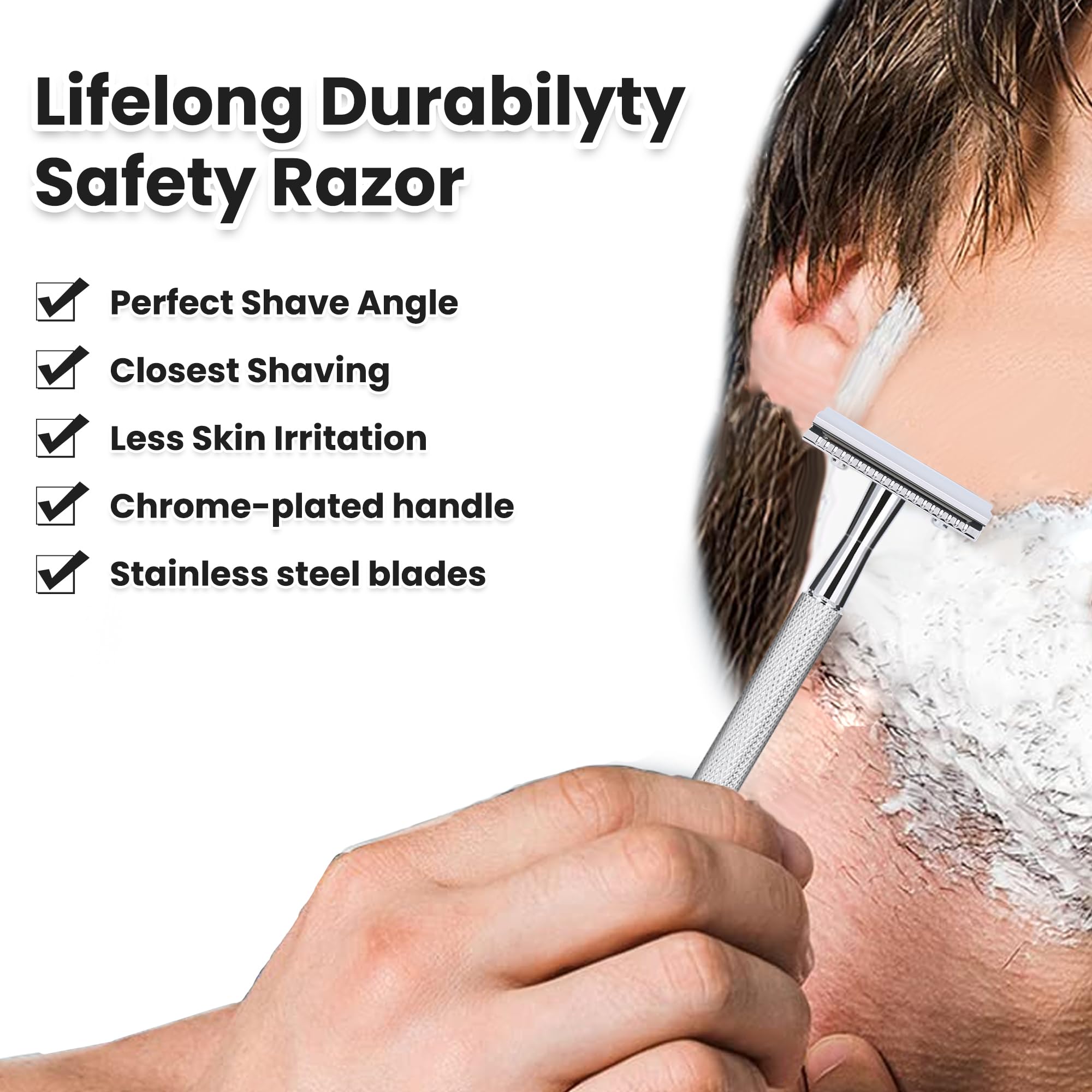 Keropy closed-tooth safety bar detail indicating mild shaving performance.