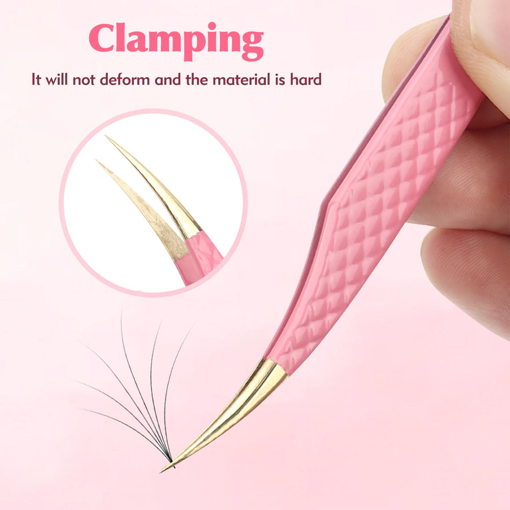 Kerros travel-ready tweezers fit in makeup bags for on-the-go lash work