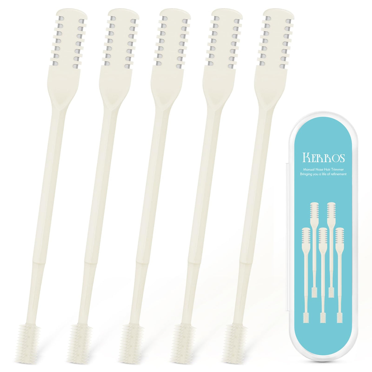 Kerros nasal hair cutter dual-ended design for precise trimming on the go