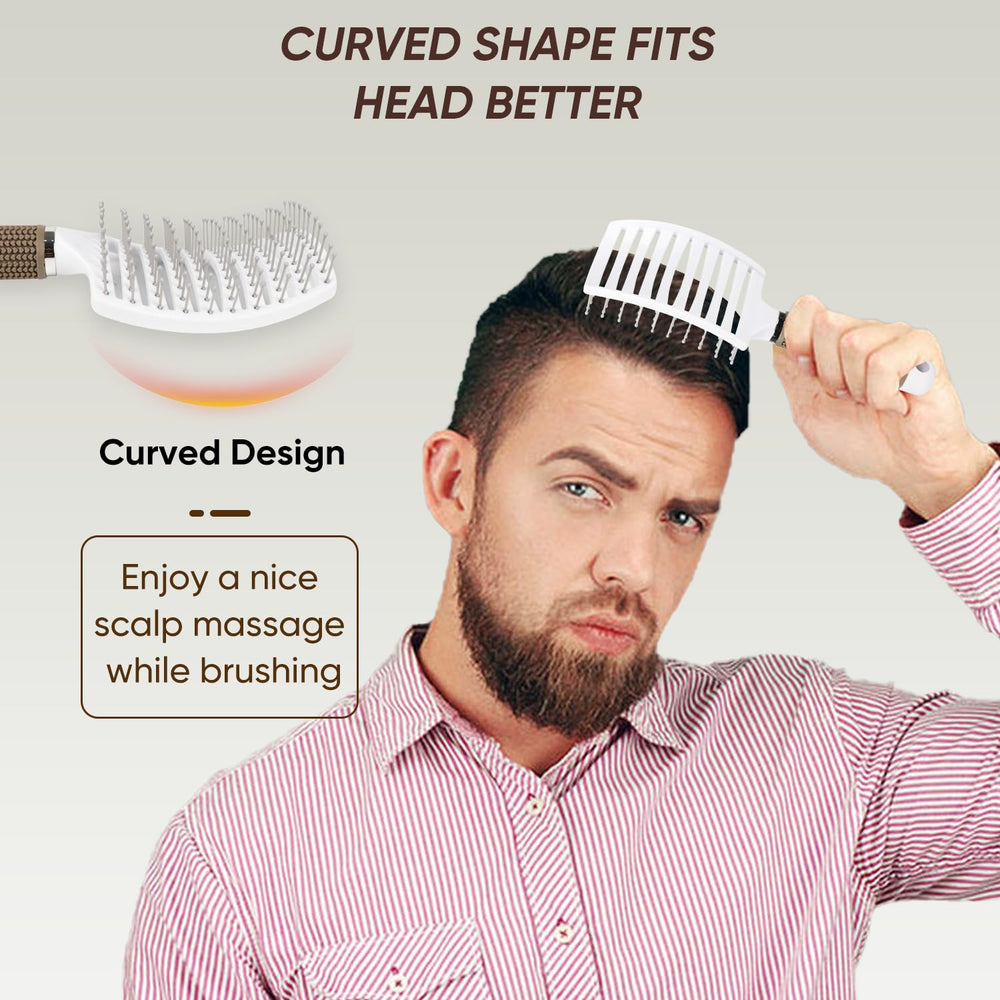 Kertiberif curved vented brush ideal for curly hair on wet or dry