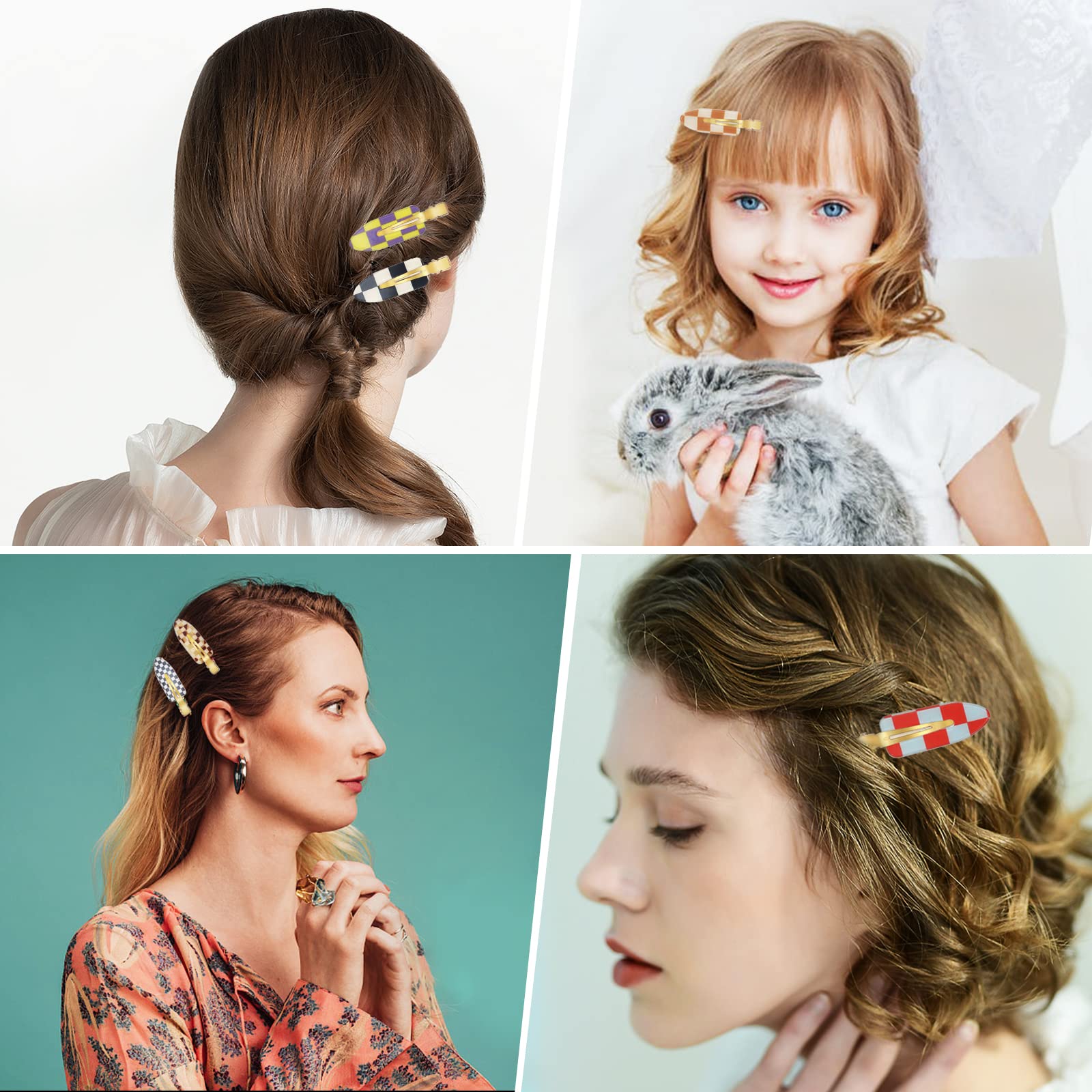 KesaPlan seamless duckbill barrette grips bangs during makeup with no-dent contact.