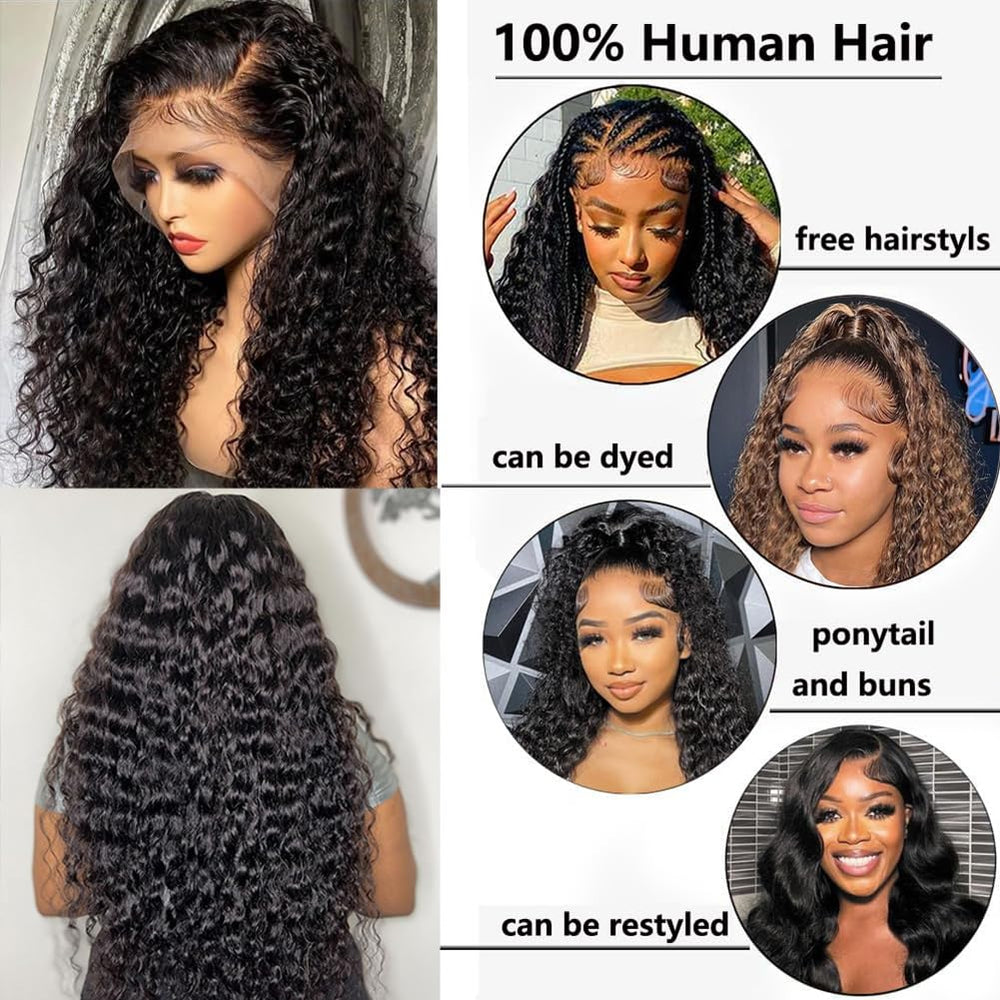 Keseyo 200 density deep wave wig for voluminous daily styling