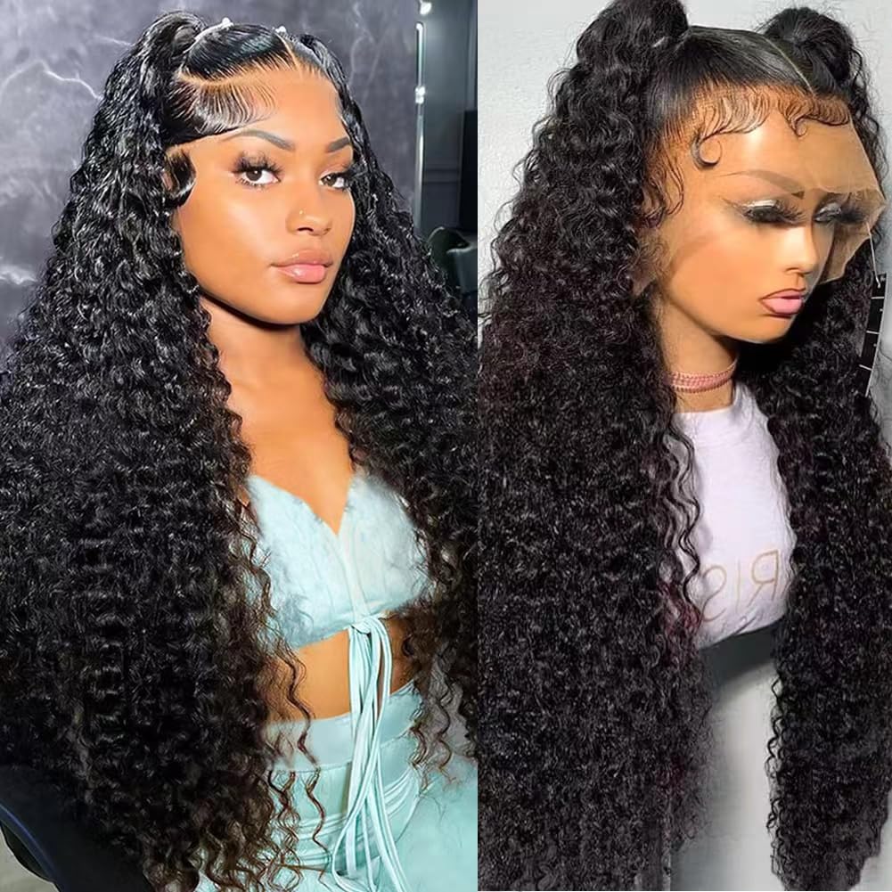 Keseyo water wave lace frontal wig close-up hairline for natural look