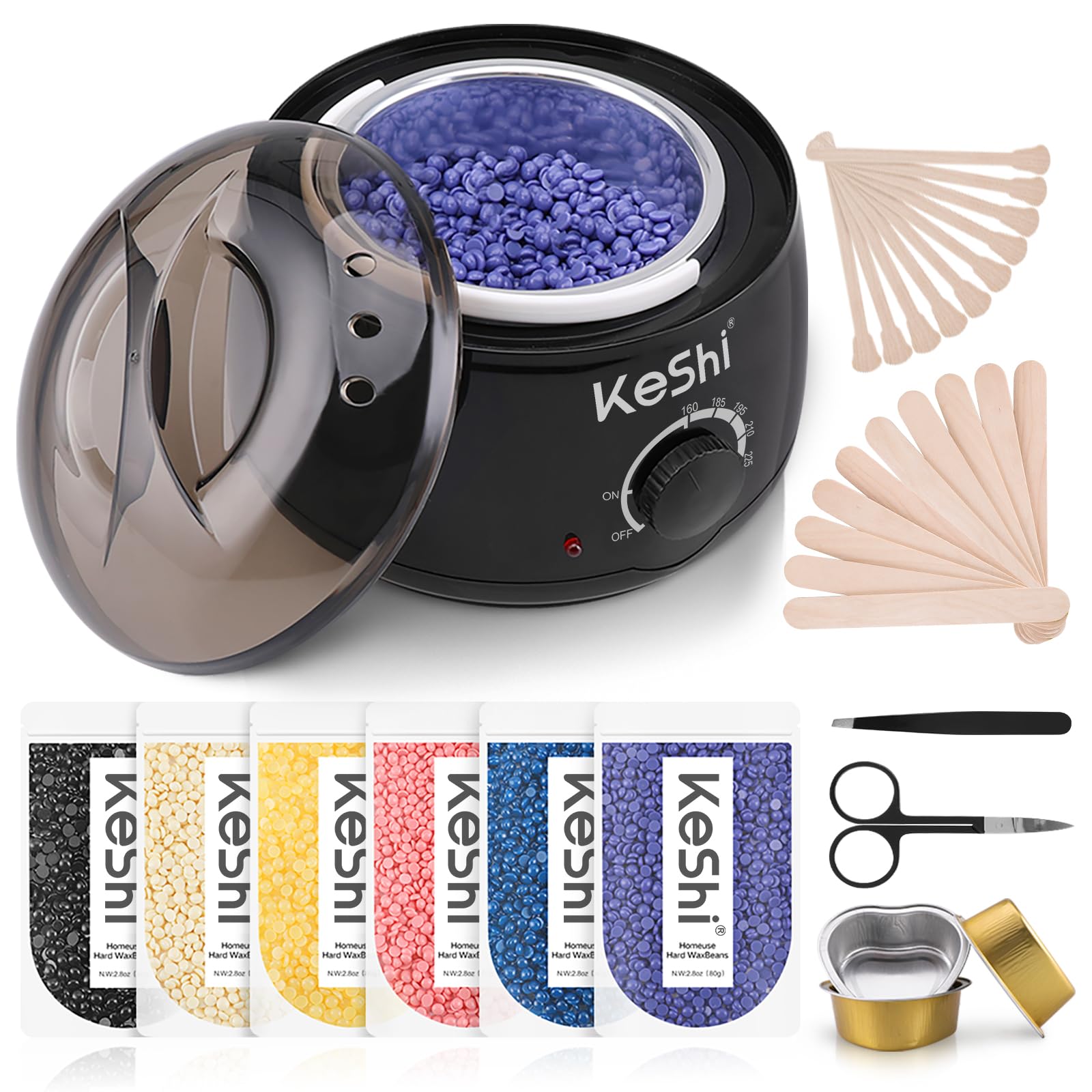 KeShi full-body waxing at home for arms, legs, face, and bikini.