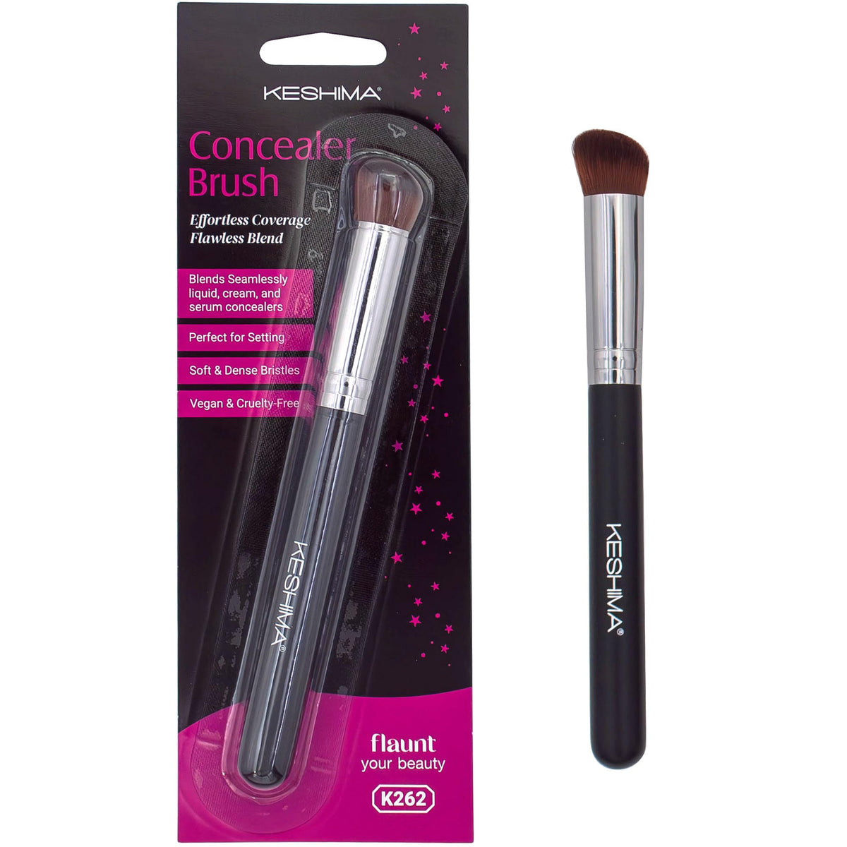 KESHIMA angled concealer brush under-eye blending for natural finish.