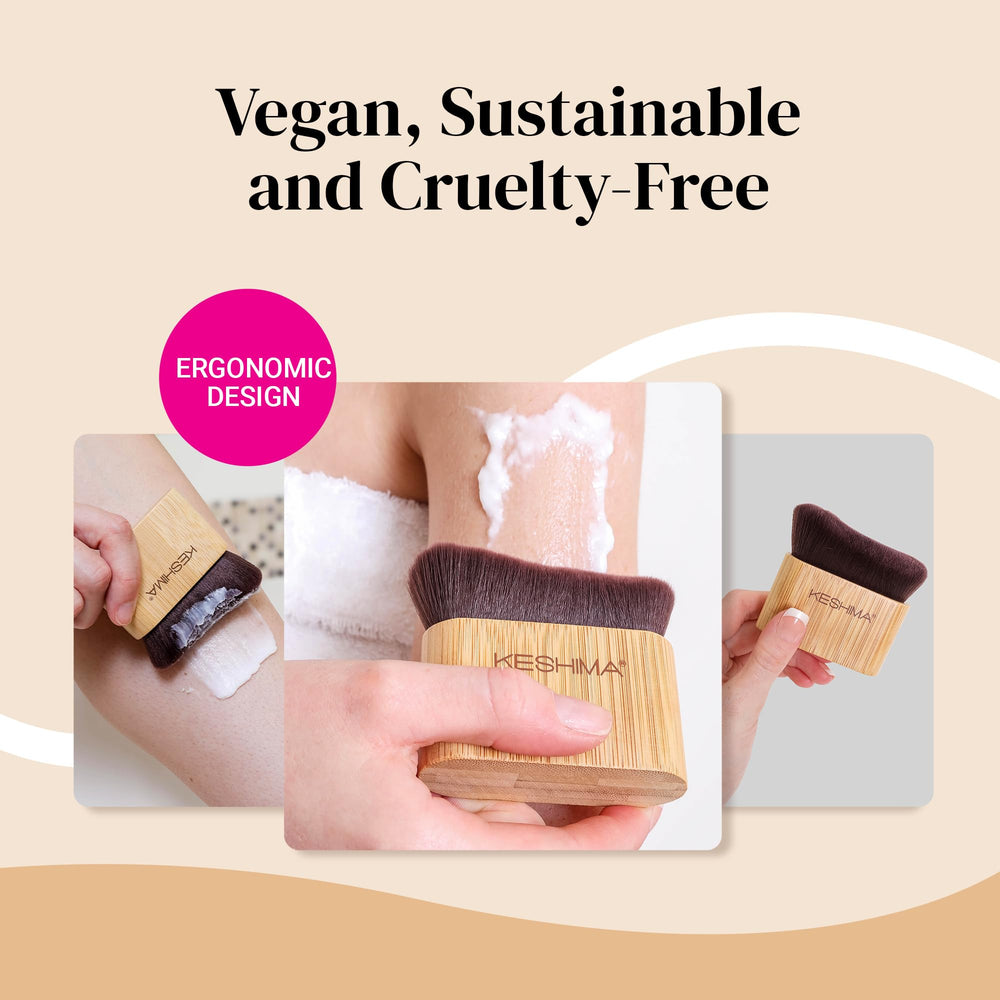 KESHIMA cruelty-free bristles ensure a gentle tanning experience