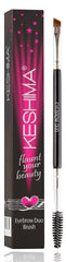 KESHIMA Eyebrow Brush Duo close-up of angled brush for precise strokes.