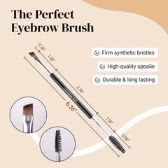 KESHIMA Eyebrow Brush Duo spoolie close-up for blending and grooming.