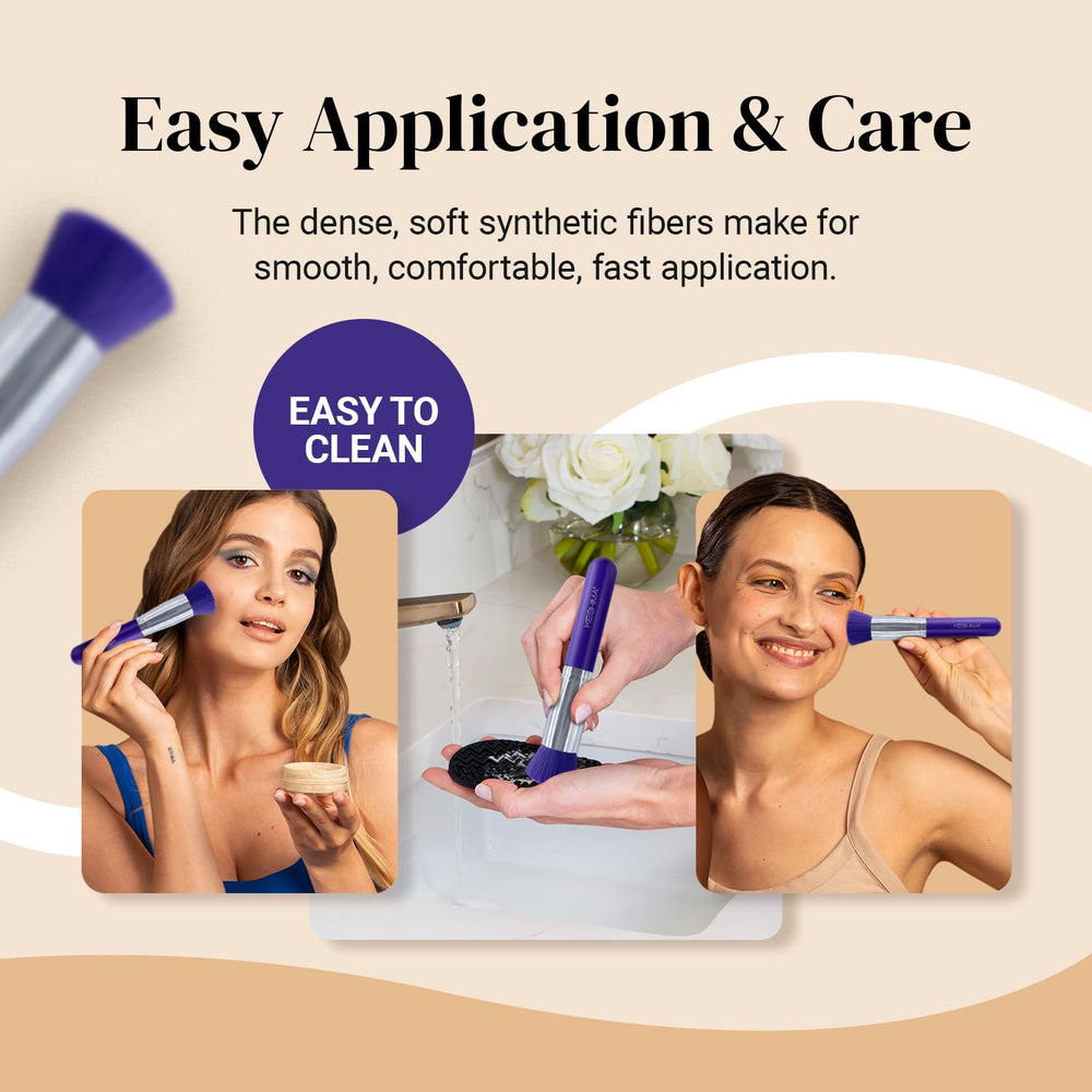 Keshima neon purple brush packaging display shows premium design