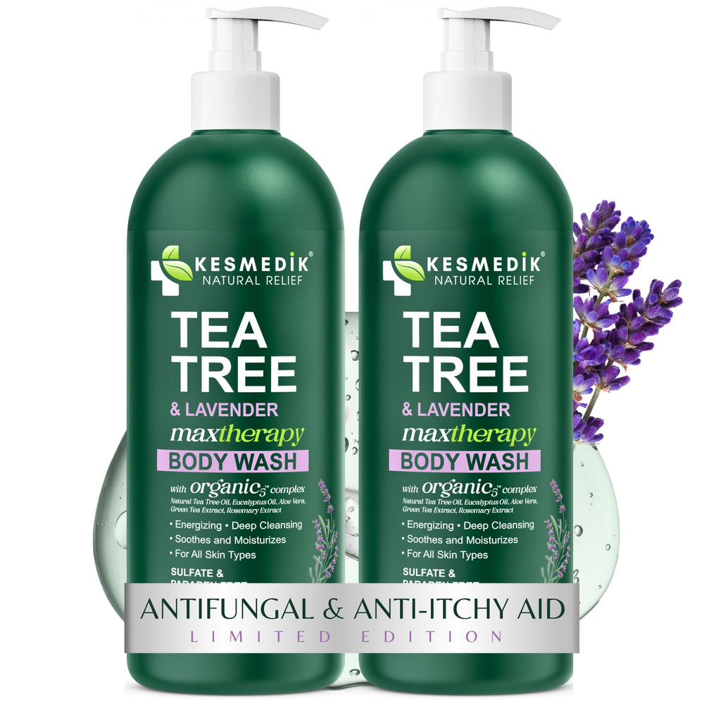 KESMEDIK árbol de té lavanda – botella elegante para limpieza diaria de la piel