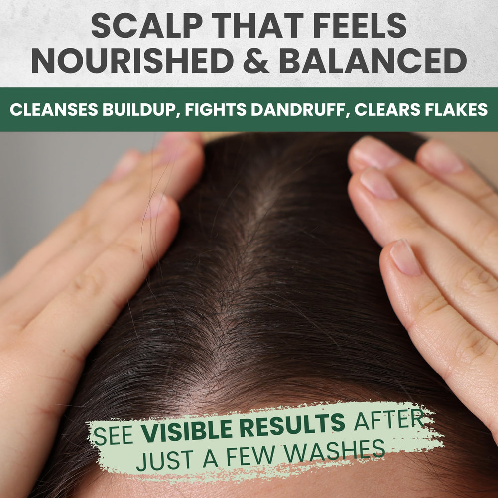 KESMEDIK Tea Tree Lavender Set on bathroom counter demonstrates complete scalp care routine.