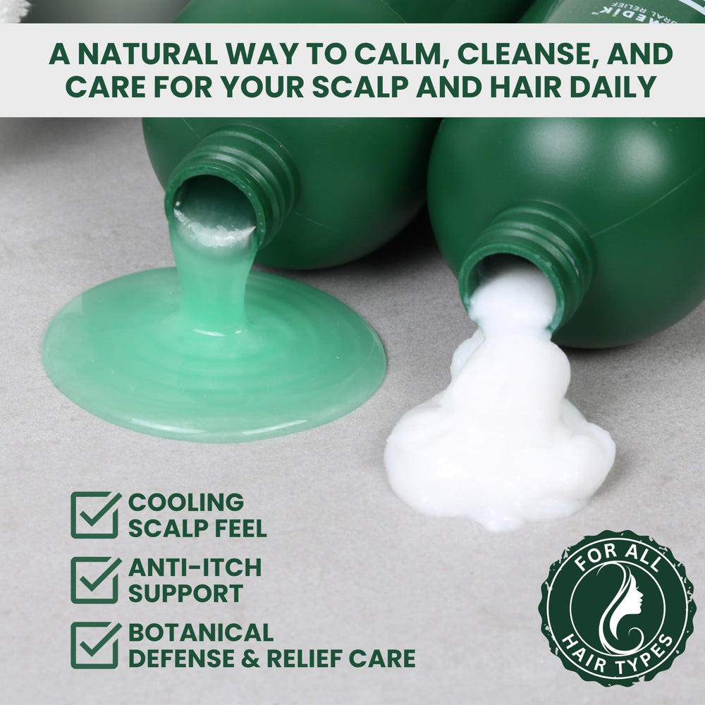KESMEDIK Tea Tree Lavender Shampoo lather demonstrates cleansing action.