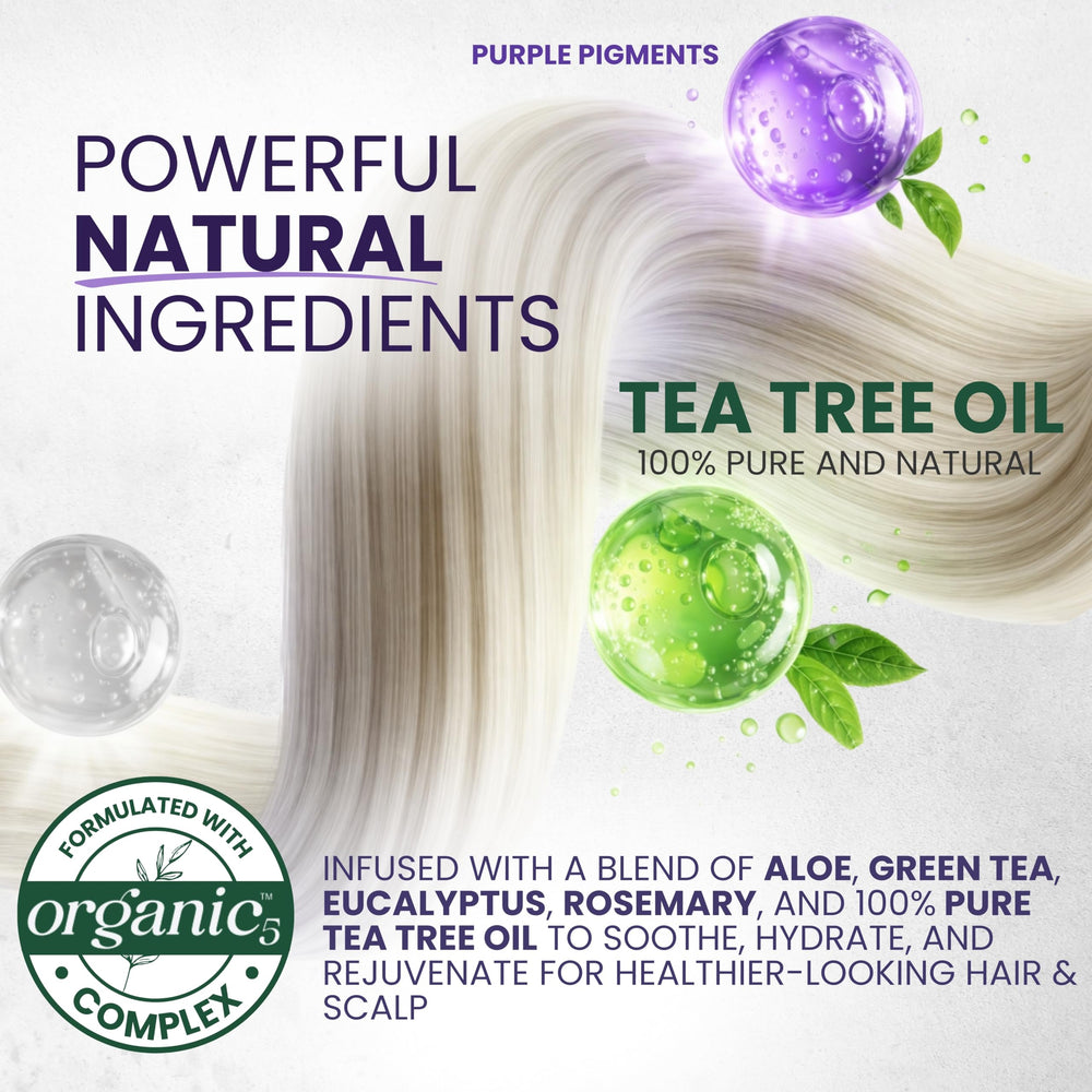 KESMEDIK Tea Tree Purple Hair Mask silky finish after use for soft, manageable hair.