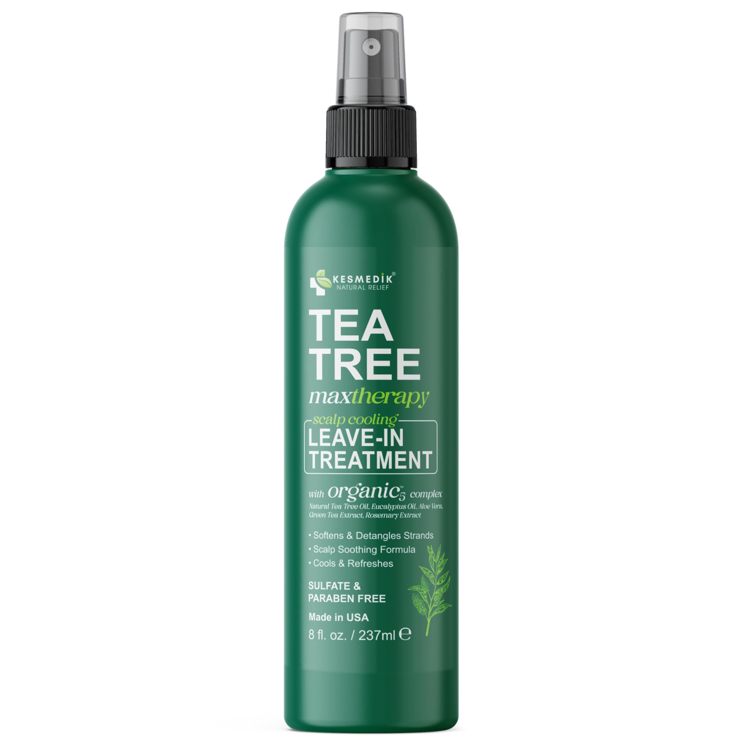 KESMED Tea Tree Rosemary: libre de parabenos y sulfatos para cuero cabelludo sensible