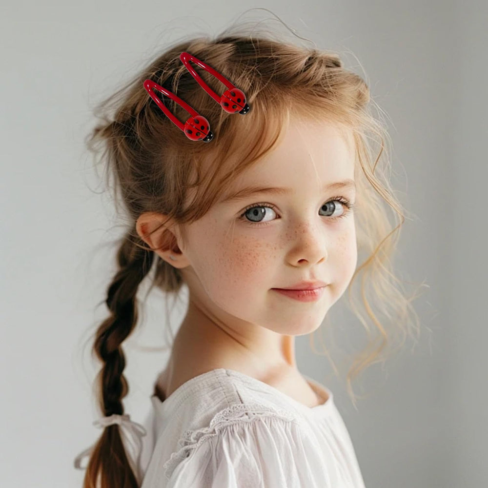 Kesvila pinzas mariquita para el cabello, rosa, 5 cm, añade color y estilo en cualquier ocasión.