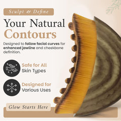 KET WUBZ Jawline Sculpting Brush close-up showing soft bristles for sensitive skin