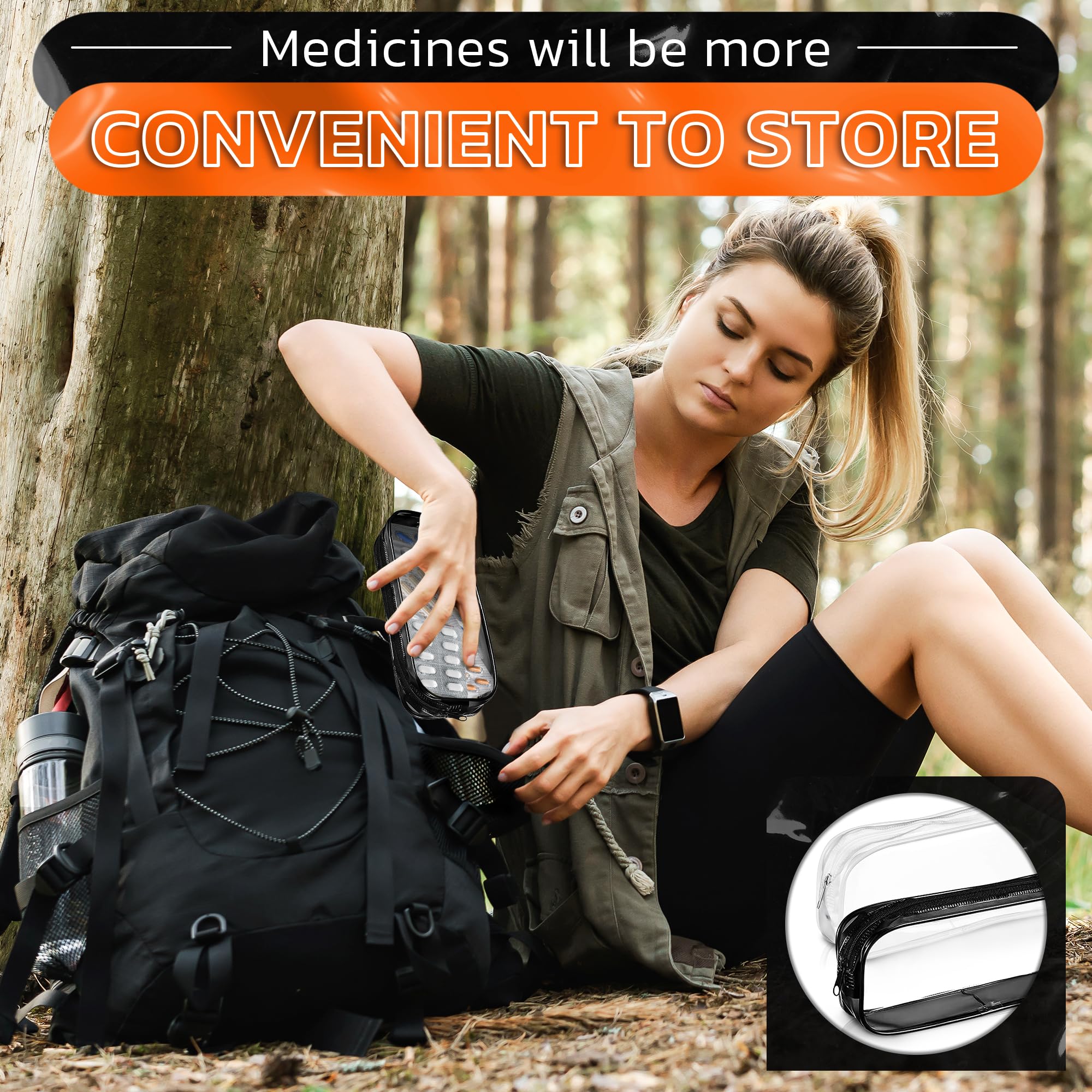 Ketar daily essentials clear bag, versatile for work or weekend trips.