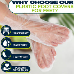 Ketar material transparente PE resistente al agua para pies secos y cómodos.