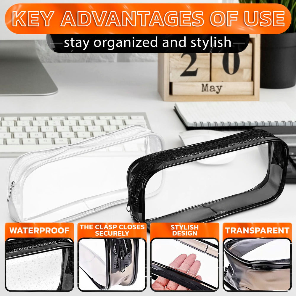 Ketar waterproof PVC makeup bag in white for on-the-go storage.