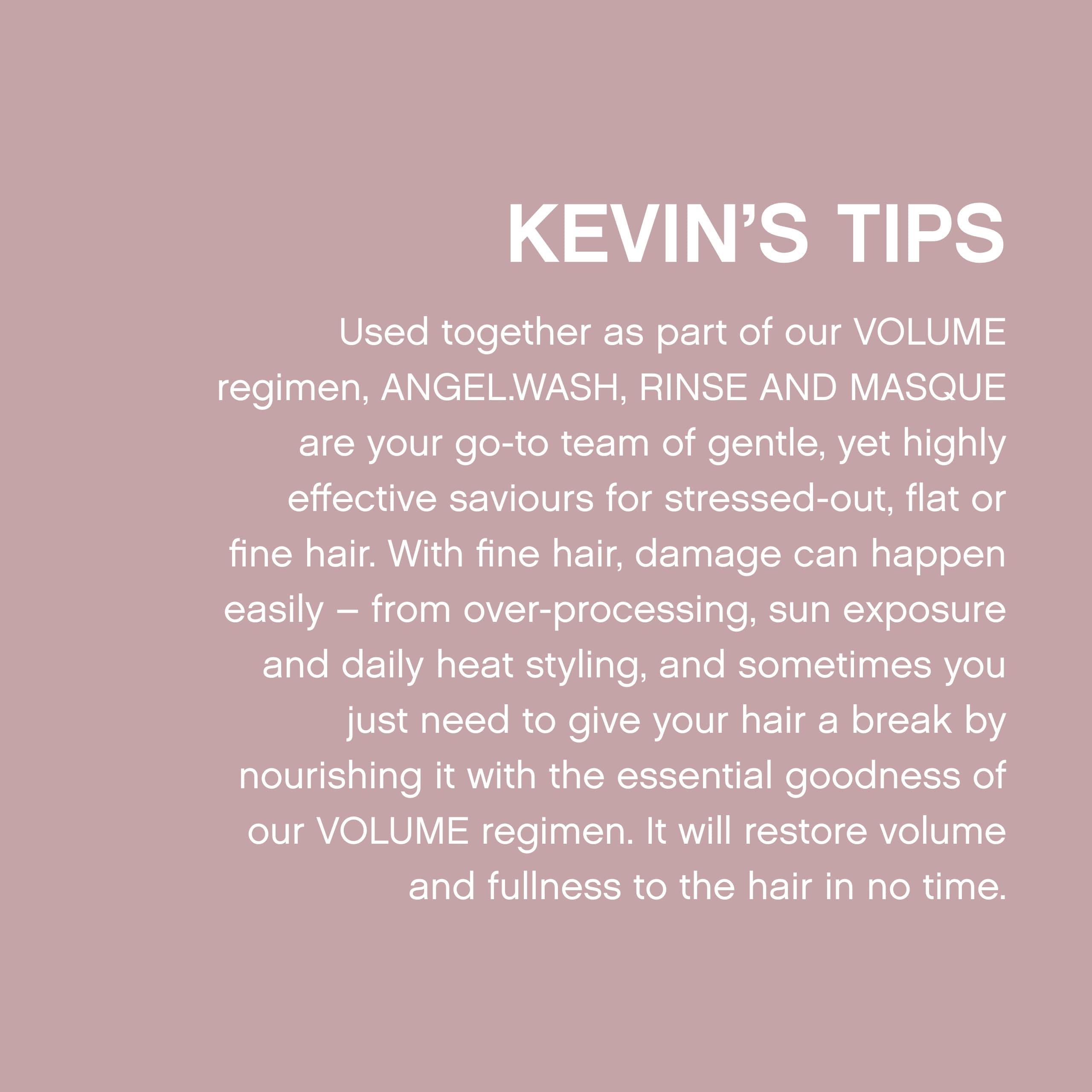 KEVIN.MURPHY ANGEL.RINSE bottle with delicate fragrance visual suitable for daily use.