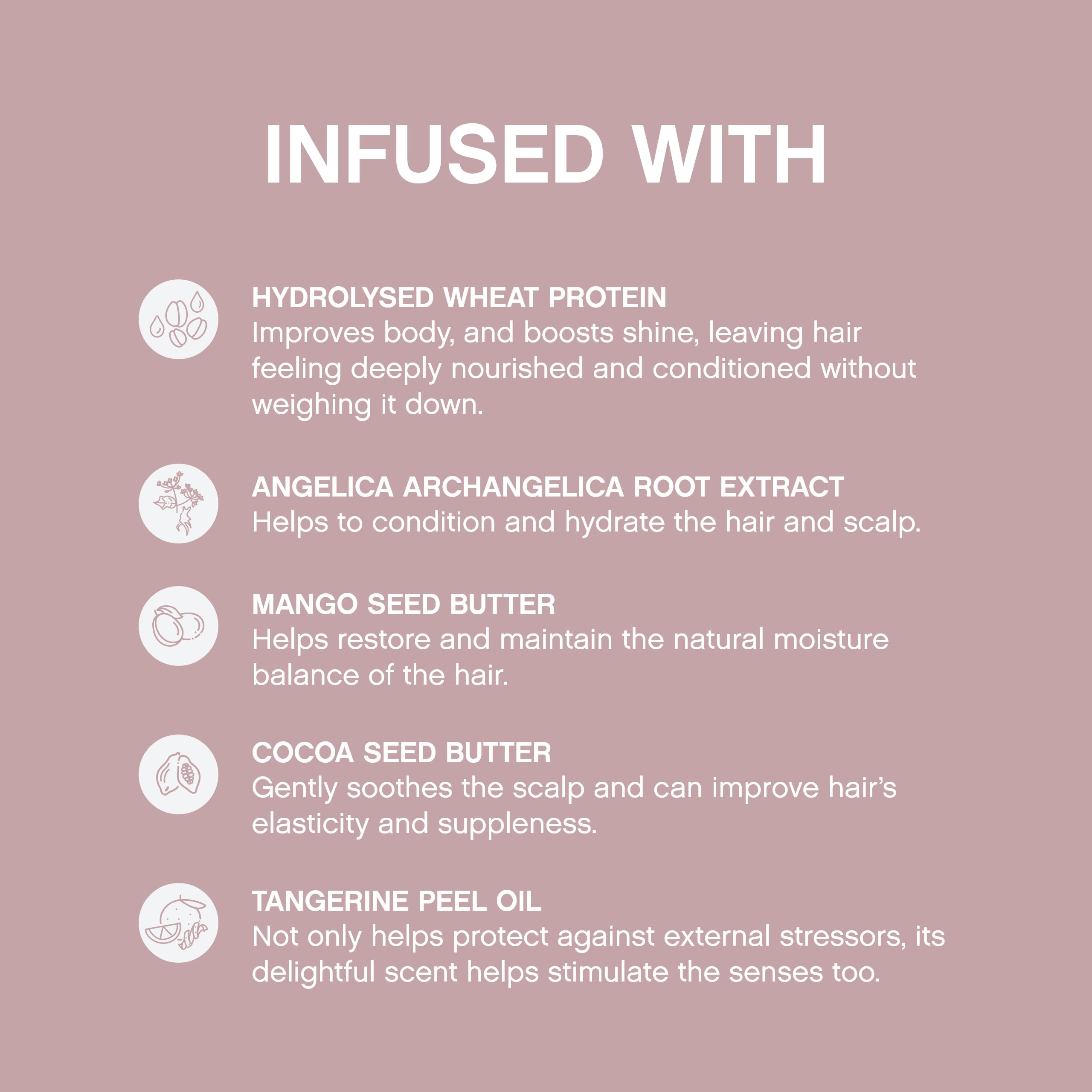 KEVIN.MURPHY ANGEL.RINSE mango and cocoa butter scene highlights nourishing care for hair.