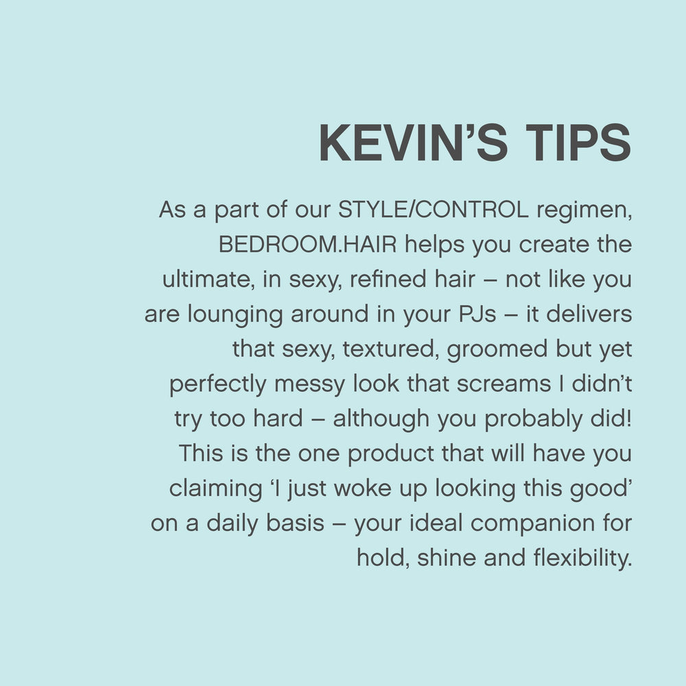 Kevin.Murphy Bedroom Hair model styling shot demonstrates flexible hold