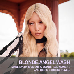 KEVIN.MURPHY BLONDE.ANGEL.WASH pour showing even distribution for cleansing.