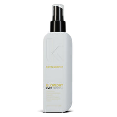 KEVIN.MURPHY BLOW.DRY EVER.SMOOTH bottle close-up for smooth, frizz-control styling.