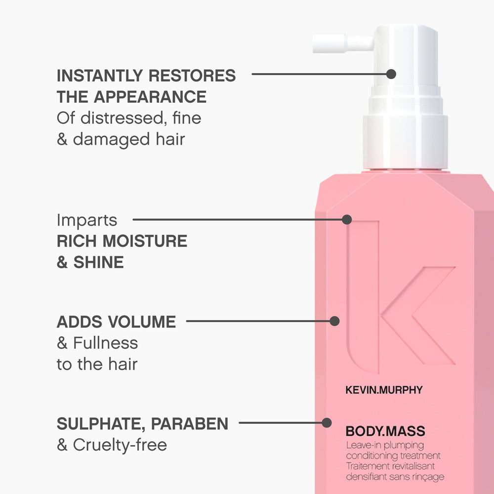 Element highlight: oleanoic acid in Kevin Murphy Body Mass for hair strengthening.