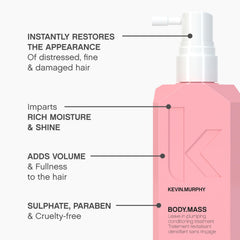 Element highlight: oleanoic acid in Kevin Murphy Body Mass for hair strengthening.