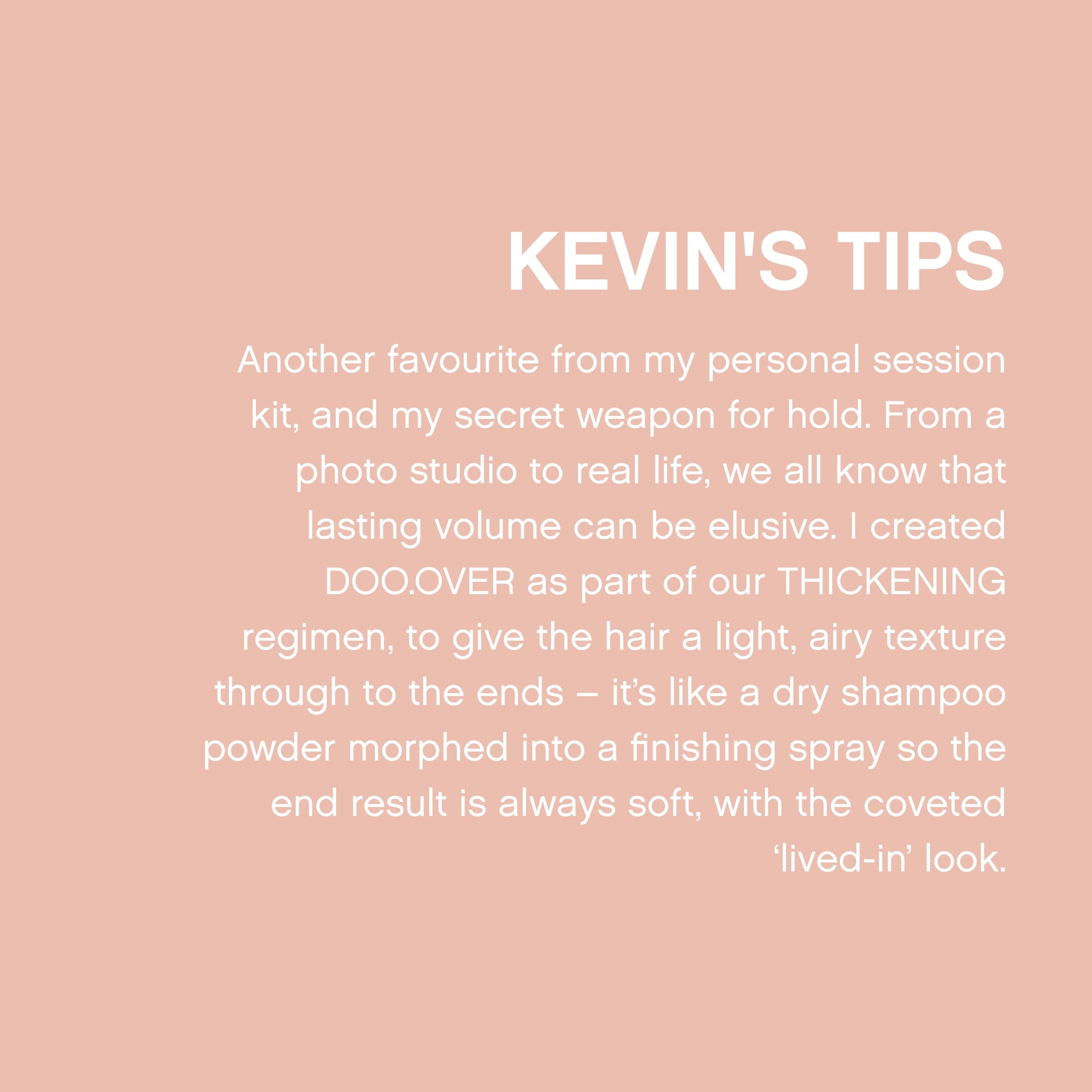 KEVIN.MURPHY DOO.OVER removes excess oils for a refreshed feel