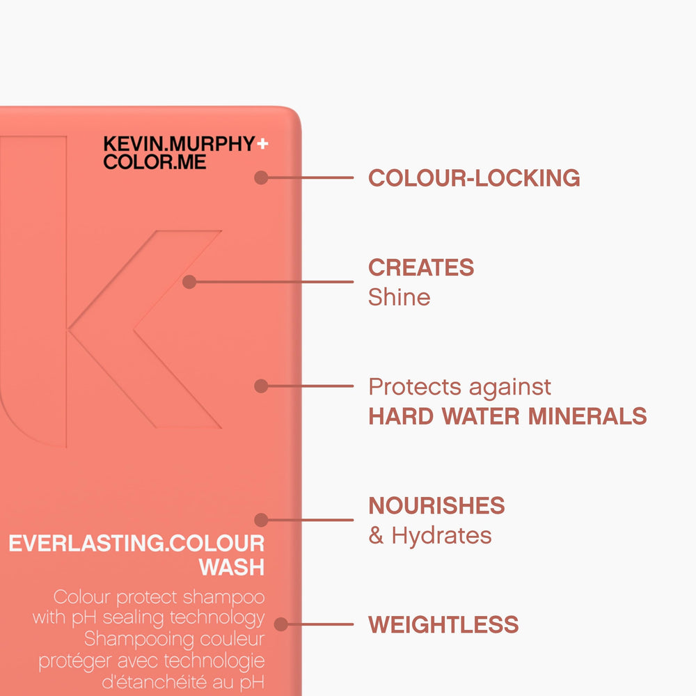 KEVIN.MURPHY EVERLASTING.COLOUR WASH cuticle sealing action on strands