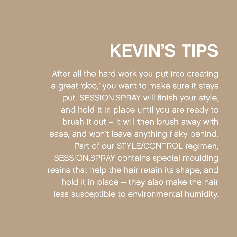 KEVIN.MURPHY Flake-free brush-out without residue on finished styles.