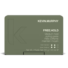KEVIN.MURPHY FREE.HOLD bottle close-up shows premium packaging and flexible hold