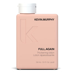 KEVIN.MURPHY FULL.AGAIN bottle close-up showing the thickening formula for fine hair