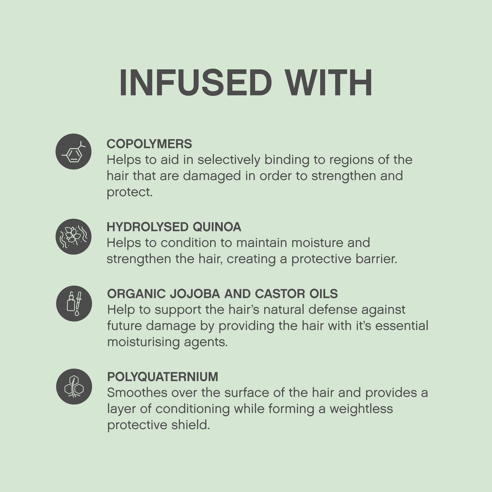 KEVIN.MURPHY HEATED.DEFENSE on hair during a styling session for heat protection.