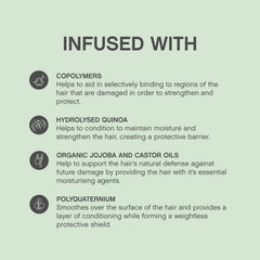 KEVIN.MURPHY HEATED.DEFENSE on hair during a styling session for heat protection.