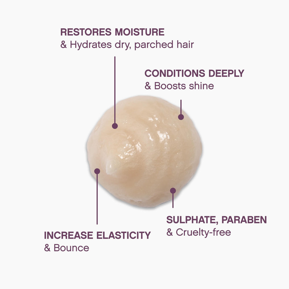 KEVIN.MURPHY HYDRATE-ME.MASQUE on bathroom shelf ready for routine.