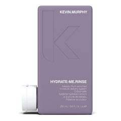KEVIN.MURPHY Hydrate-Me.Rinse bottle close-up highlighting moisture-rich conditioning for dry hair.