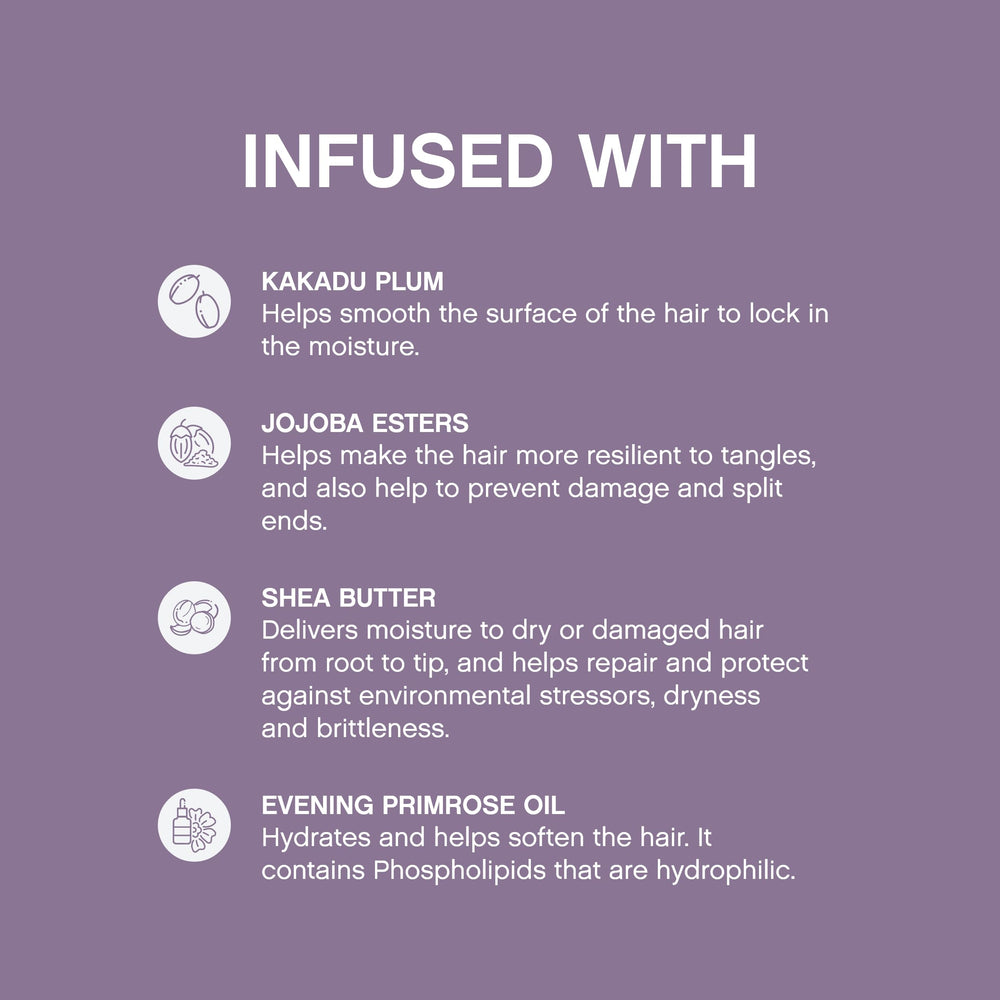 KEVIN.MURPHY Hydrate-Me.Rinse ingredients close-up featuring Kakadu Plum and Jojoba esters