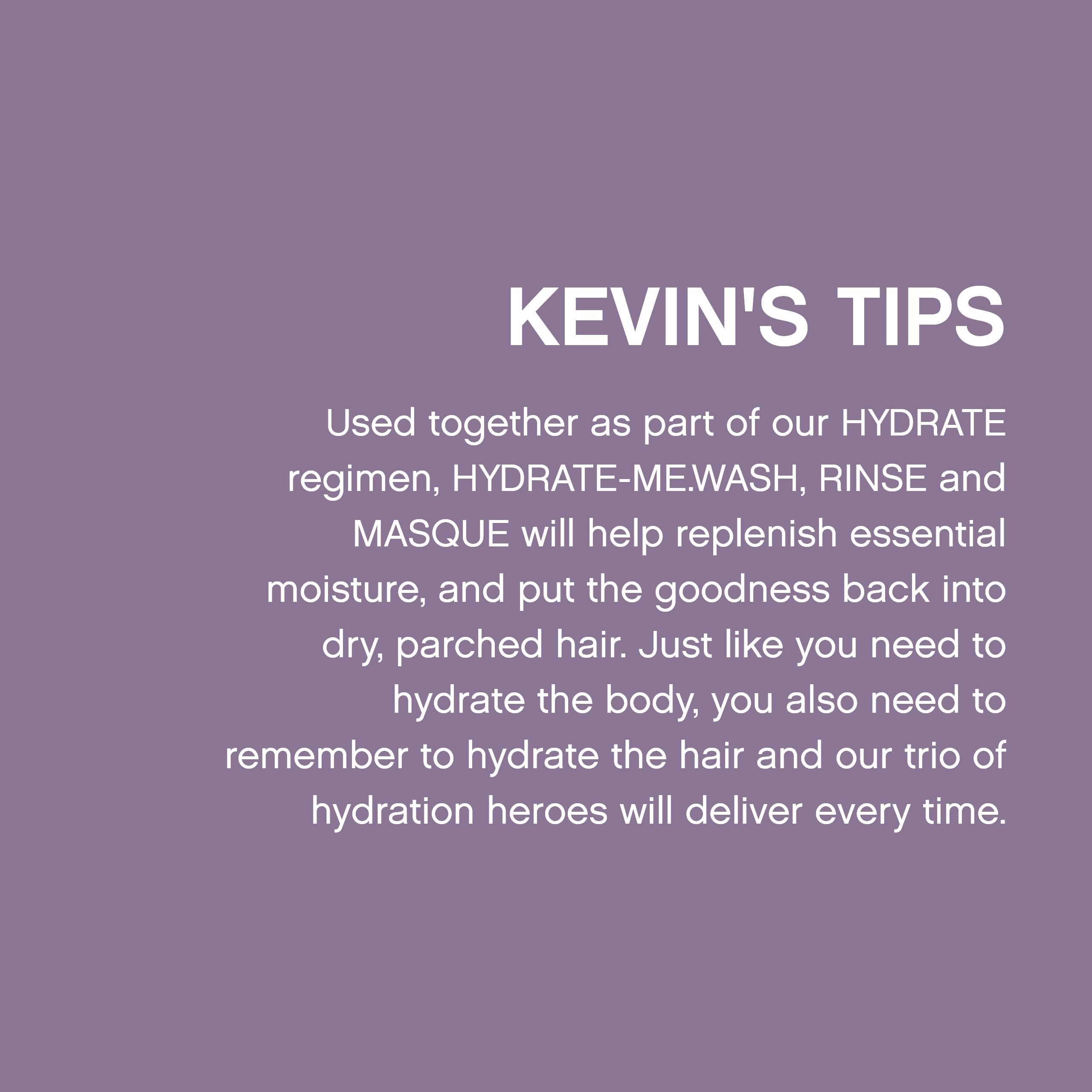 KEVIN.MURPHY Hydrate-Me.Rinse pump dispensing the product