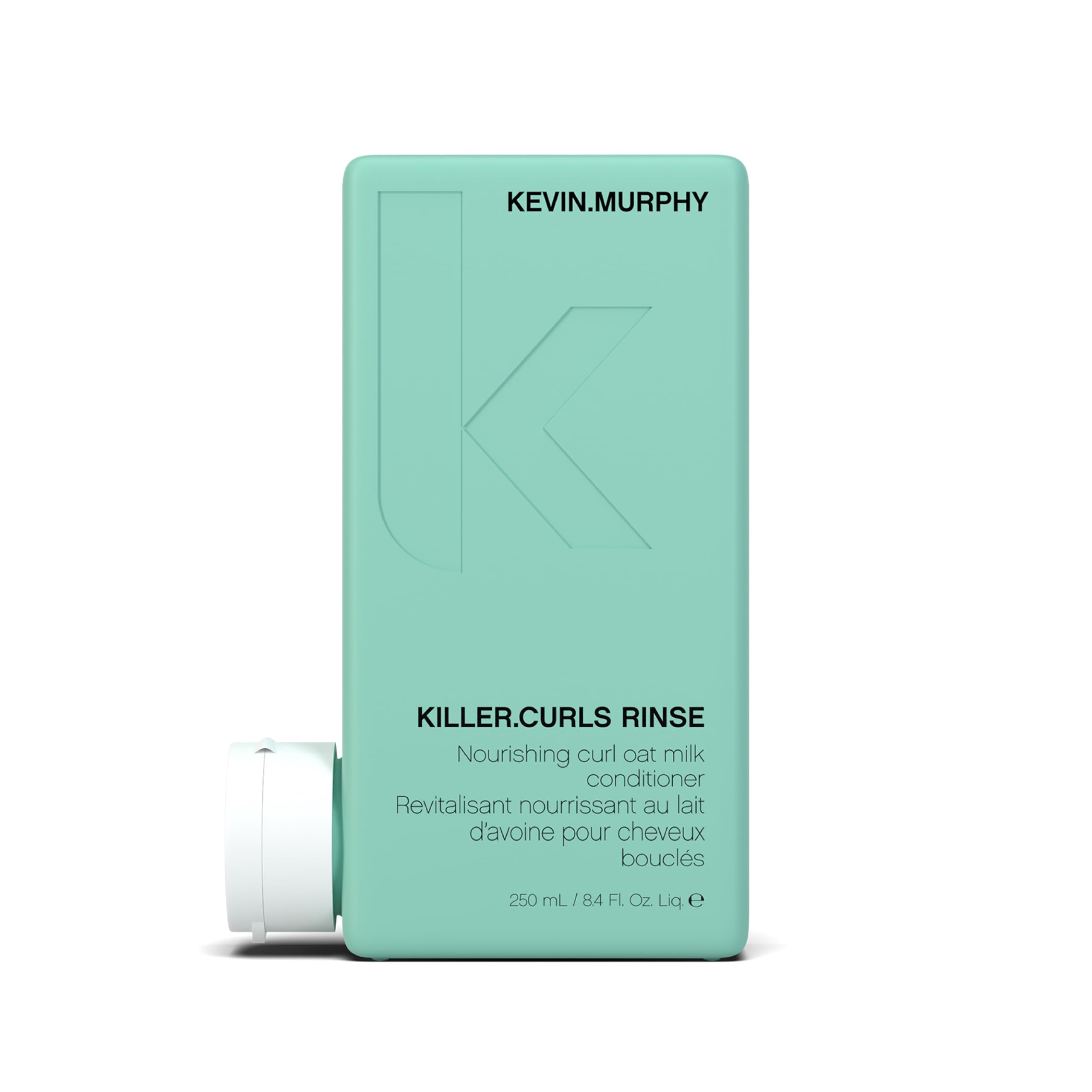 KEVIN.MURPHY KILLER.CURLS RINSE bottle shows hydrating oat milk for defined curls