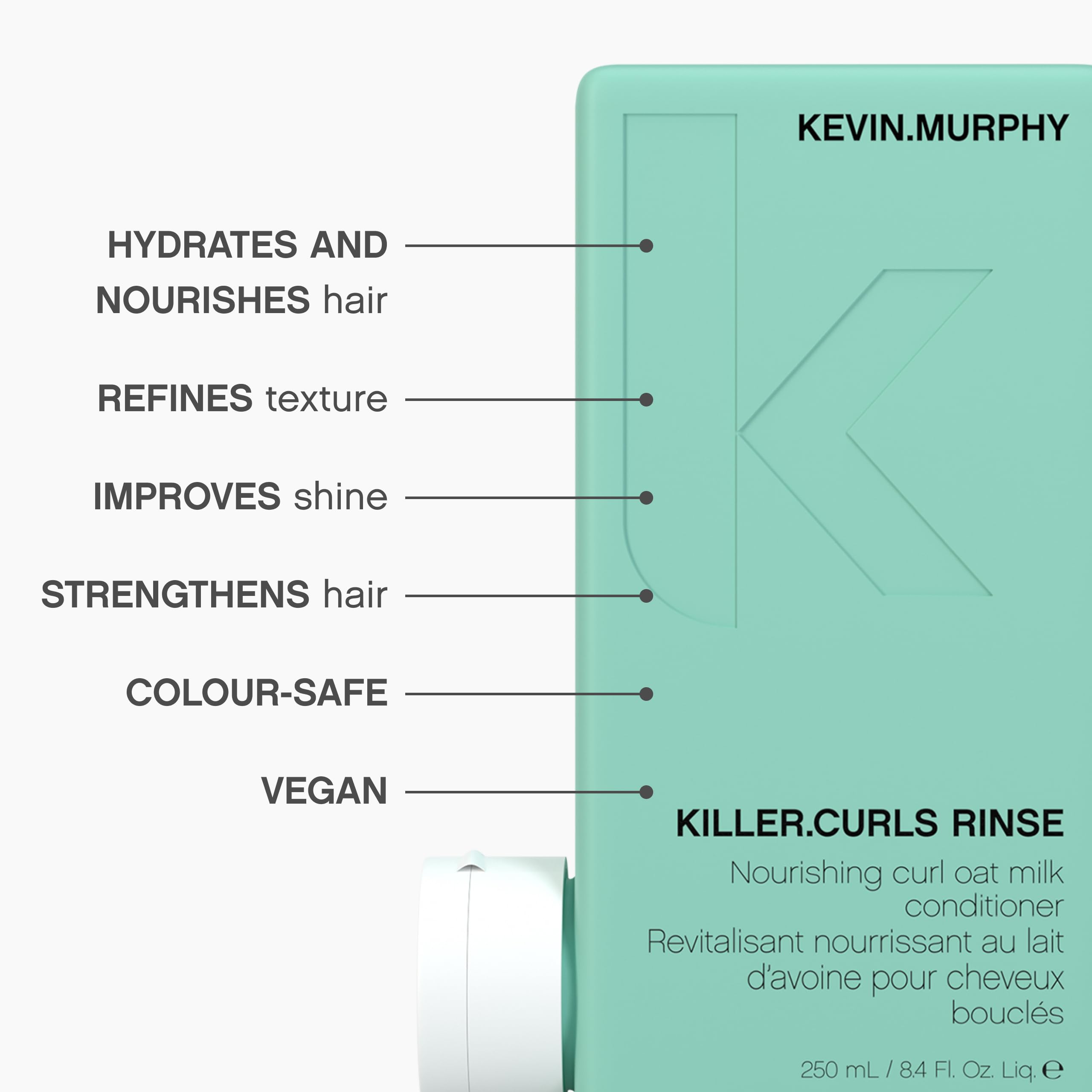 KEVIN.MURPHY KILLER.CURLS RINSE in shower with rich lather for easy rinse