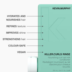 KEVIN.MURPHY KILLER.CURLS RINSE in shower with rich lather for easy rinse