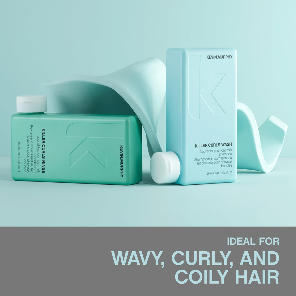 KEVIN.MURPHY KILLER.CURLS WASH color-safe label emphasizes color retention in curls
